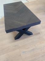 Eiken Visgraat Salontafel - Kruispoot Onderstel, Huis en Inrichting, Tafels | Salontafels, Ophalen, 100 tot 150 cm, Eikenhout