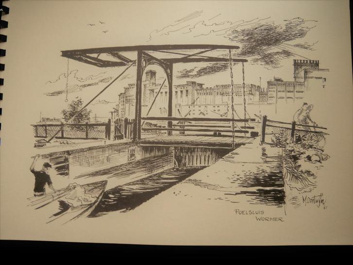 44 tekeningen Maarten Oortwijn - Waterland en Zaanstreek, Boeken, Geschiedenis | Stad en Regio, Zo goed als nieuw, 20e eeuw of later