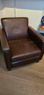 Leren fauteuils, Huis en Inrichting, Fauteuils, Ophalen, Gebruikt, 100 tot 125 cm, Modern