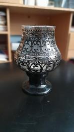 Decoratieve glazen windlicht, Huis en Inrichting, Woonaccessoires | Kandelaars en Kaarsen, Ophalen of Verzenden, Zo goed als nieuw