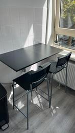Ikea bar inclusief barkrukken inklapbaar, Huis en Inrichting, Tafels | Eettafels, Ophalen, Zo goed als nieuw, Rechthoekig, 50 tot 100 cm
