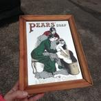 Vintage spiegel Pears soap, Antiek en Kunst, Ophalen of Verzenden, Rechthoekig, Minder dan 50 cm, Minder dan 100 cm