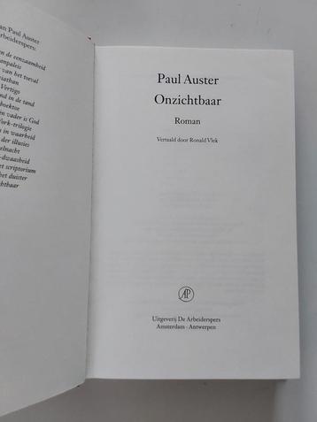 Paul Auster : Onzichtbaar  beschikbaar voor biedingen