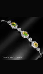 Zilveren armband met natuurlijke Ethiopische vuur opaal, Verzenden, Nieuw, Met edelsteen, Zilver