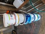 Partij latex diverse kleuren, Doe-het-zelf en Verbouw, Verf, Beits en Lak, Gebruikt, Wit, Ophalen of Verzenden, Verf