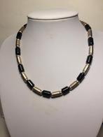 zilveren ketting met onix, Gebruikt, Verzenden, Met edelsteen, Zilver