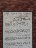 Bidprent Rothem 16-9-1944 Geraards, Ophalen of Verzenden, Nederland, Boek of Tijdschrift