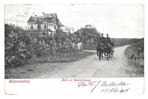 948865	Bloemendaal	Duin en Daalscheweg	1906	Gelopen met post, Verzamelen, Ansichtkaarten | Nederland, Gelopen, Noord-Holland, Voor 1920