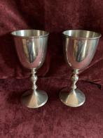 2 zilver kleirige wijnkelken‼️, Antiek en Kunst, Ophalen of Verzenden