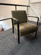 Donkere groene fauteuil, Huis en Inrichting, Fauteuils, Ophalen, Zo goed als nieuw, 75 tot 100 cm, 50 tot 75 cm