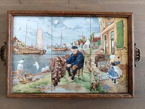 Tegeltableau schilderij dienblad Jan van Hunnik, Antiek en Kunst, Antiek | Keramiek en Aardewerk, Ophalen