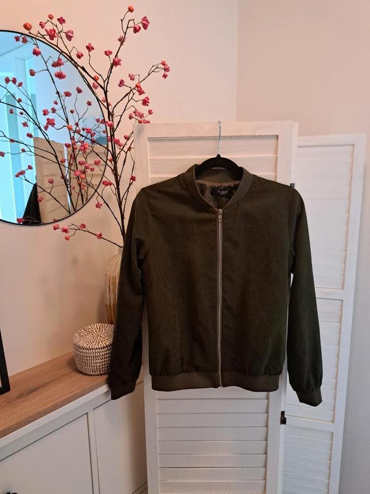 SisterS point bomber jas groen - maat XS-  casual look, Kleding | Dames, Jassen | Zomer, Gedragen, Maat 34 (XS) of kleiner, Groen