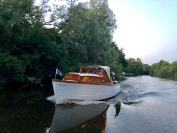 Klassieke notarisboot / sloep (staal) beschikbaar voor biedingen