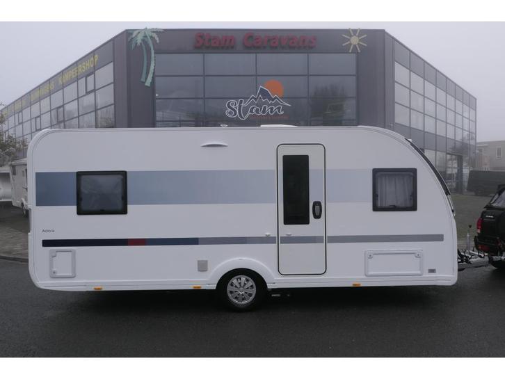 Adria Adora 522 UP Mover, Airco,deeltent, Caravans en Kamperen, Caravans, tot en met 4, 1250 - 1500 kg, Rondzit, Adria, Frans bed