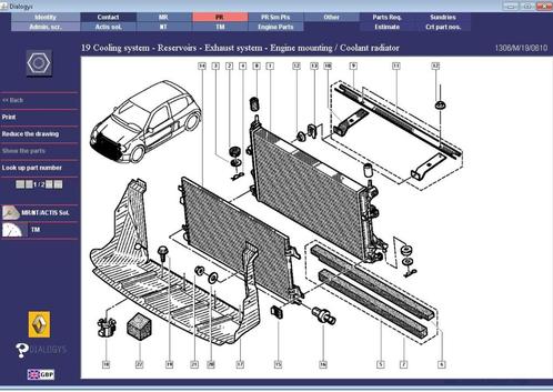 RENAULT DIALOGYS 4.90 meertalig. Werkplaatsprogramma, Auto diversen, Autogereedschap, Verzenden