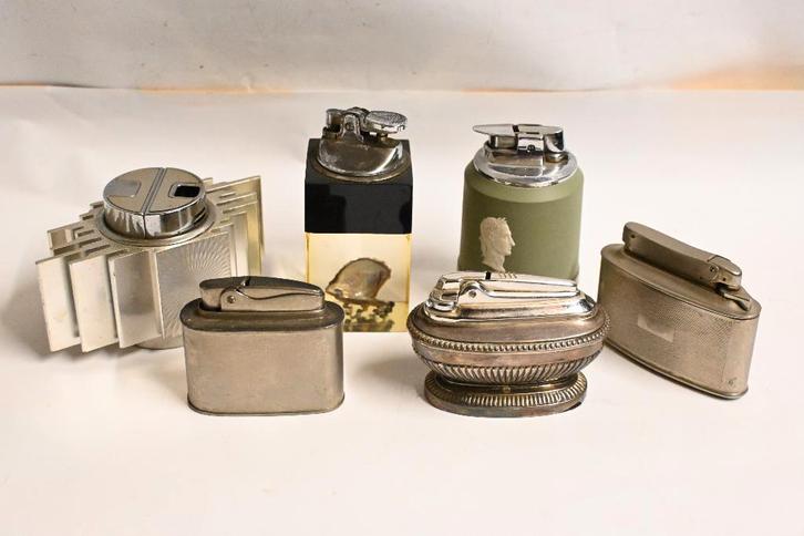 lot 6 x tafel aansteker mylflam sarome wedgewood rowenta, Verzamelen, Rookartikelen, Aanstekers en Luciferdoosjes, Gebruikt, Aansteker