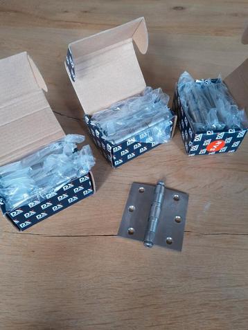 32 RVS Scharnieren 76x76mm  beschikbaar voor biedingen
