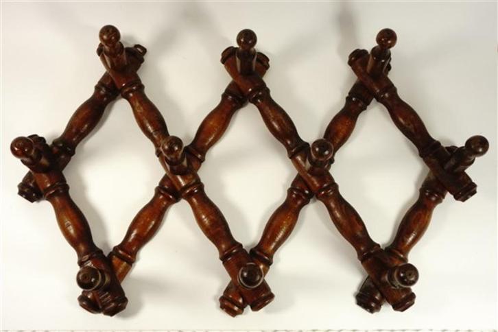 Vintage "faux bamboe" kapstok, wandrek, Huis en Inrichting, Woonaccessoires | Kapstokken, Gebruikt, Wandkapstok, Minder dan 100 cm