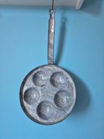 Emaille poffertjes pan eierpan grijs, Antiek en Kunst, Ophalen of Verzenden