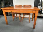 Grenen tafel met 4 stoelen, Huis en Inrichting, Tafels | Eettafels, 50 tot 100 cm, 100 tot 150 cm, Grenenhout, Gebruikt
