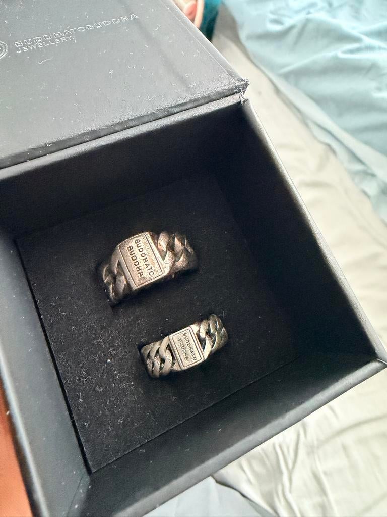 Buddha to Buddha Zilveren Ring, Gebruikt, 19 tot 20, Ophalen of Verzenden, Dame of Heer