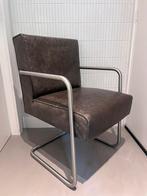 4 grijze eetkamer stoelen van JESS design, Huis en Inrichting, Stoelen, Ophalen, Gebruikt, Leer, Grijs