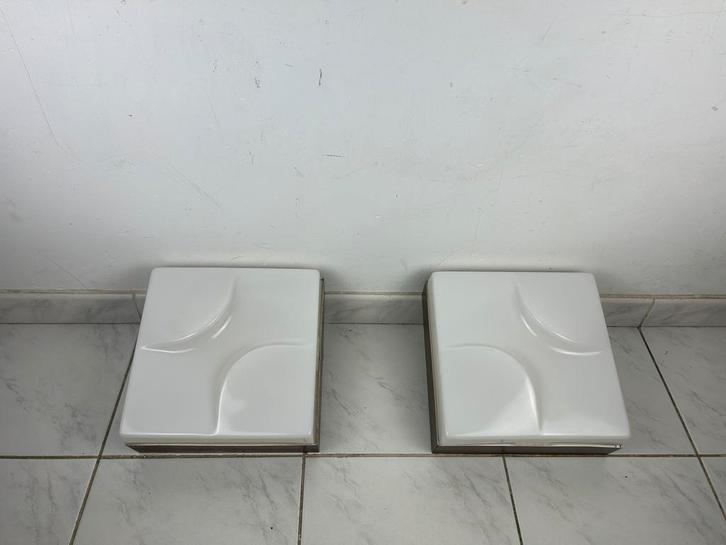 Vintage set wandlampen Raak space age, Huis en Inrichting, Lampen | Wandlampen, Gebruikt, Kunststof, Ophalen of Verzenden