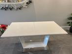 Hoogglans Uitklapbare Eettafel, Huis en Inrichting, Tafels | Eettafels, Ophalen, Kunststof, 100 tot 150 cm, Zo goed als nieuw
