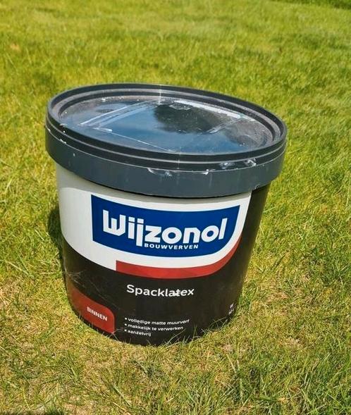 Wijzonol Spacklatex Wit 10l., Doe-het-zelf en Verbouw, Verf, Beits en Lak, Nieuw, Verf, 10 tot 15 liter, Wit, Ophalen of Verzenden