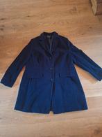 Prachtige donkerblauwe wollen mantel Barbara Lebek,  maat 46, Kleding | Dames, Jassen | Winter, Ophalen of Verzenden, Zo goed als nieuw