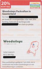 Woodsteps Packraften in Gaasterland. Postcodeloterij bon., Drie personen of meer, Kortingskaart