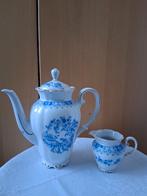 Theresia blauw mocca koffiepot en melkkan Seltmann Weiden, Overige typen, Ophalen of Verzenden, Zo goed als nieuw, Overige stijlen