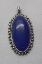 Zilveren vintage hanger met lapis lazuli nr.1528, Overige voorstellingen, Verzenden, Zo goed als nieuw, Zilver