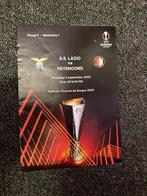 programma ss lazio vs feyenoord 8-9-22 europa league, Verzamelen, Sportartikelen en Voetbal, Ophalen of Verzenden