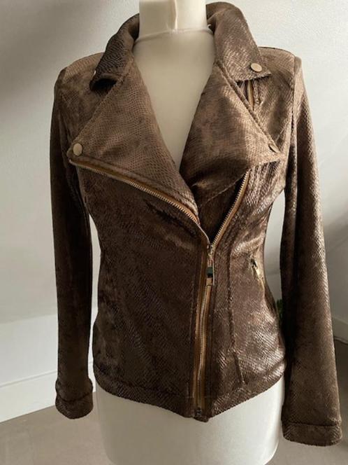 Drôle de Copine Paris bronskleurige biker, Kleding | Dames, Jasjes, Kostuums en Pakken, Zo goed als nieuw, Jasje, Maat 36 (S)