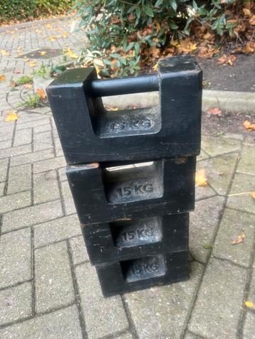 Gewichten/halters 15 kg 4 stuks beschikbaar voor biedingen
