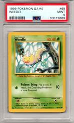 Weedle Psa 9 Base set unlimited, Ophalen of Verzenden, Zo goed als nieuw, Losse kaart