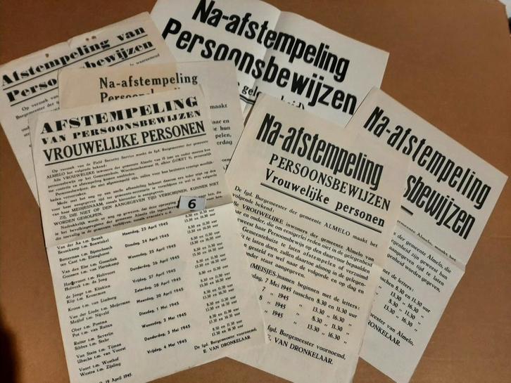 Persoonsbewijs Almelo Overijssel, Verzamelen, Militaria | Tweede Wereldoorlog, Landmacht, Boek of Tijdschrift, Nederland, Ophalen of Verzenden