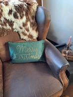 Merry Christmas kussen velvet nieuw groen, Nieuw, Ophalen of Verzenden, X, X