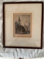 Ets Alkmaar, ingelijst, Antiek en Kunst, Ophalen of Verzenden