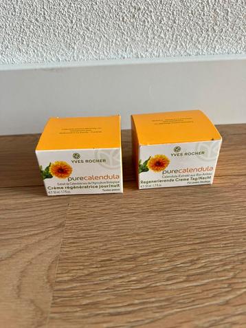 2 x Yves Rocher pure calendula dag/nachtcreme beschikbaar voor biedingen