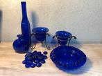 Blauw glas blauwe vazen, Antiek en Kunst, Antiek | Glas en Kristal, Ophalen of Verzenden