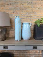 Twee mooie brocante landelijke vazen, Ophalen of Verzenden, Zo goed als nieuw, Overige kleuren, Minder dan 50 cm