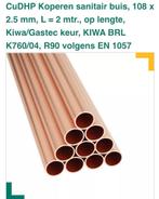 Koperen Buis 108 x 2,5 mm., Doe-het-zelf en Verbouw, Buizen en Afvoer, Ophalen, Nieuw, Overige materialen