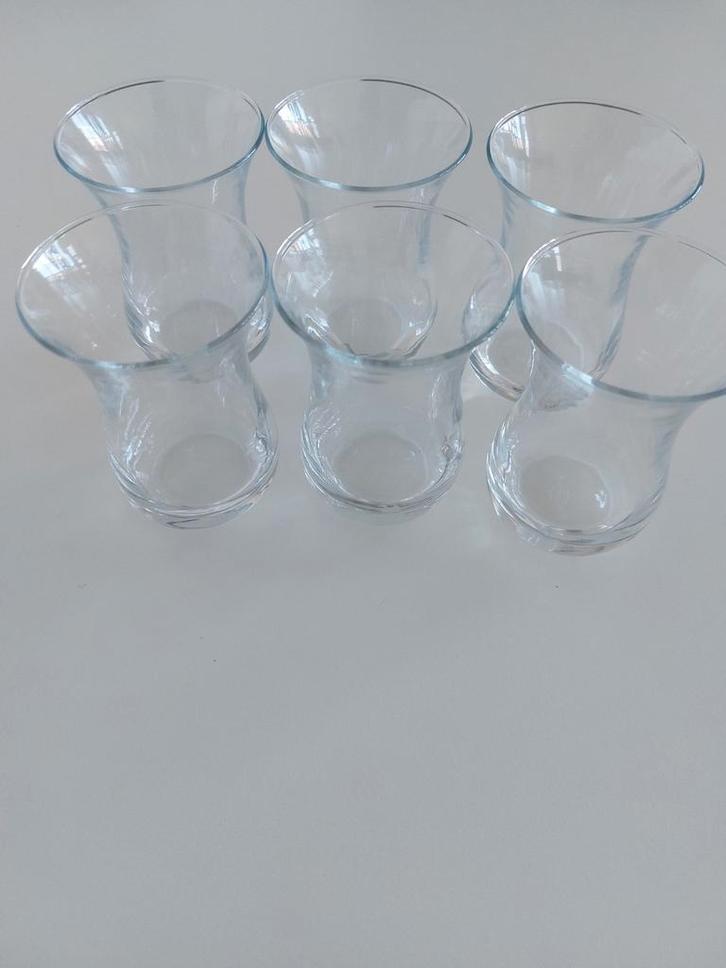 Turkse theeglazen set van 6, Huis en Inrichting, Keuken | Servies, Nieuw, Glas of Glazen, Effen, Glas, Ophalen of Verzenden