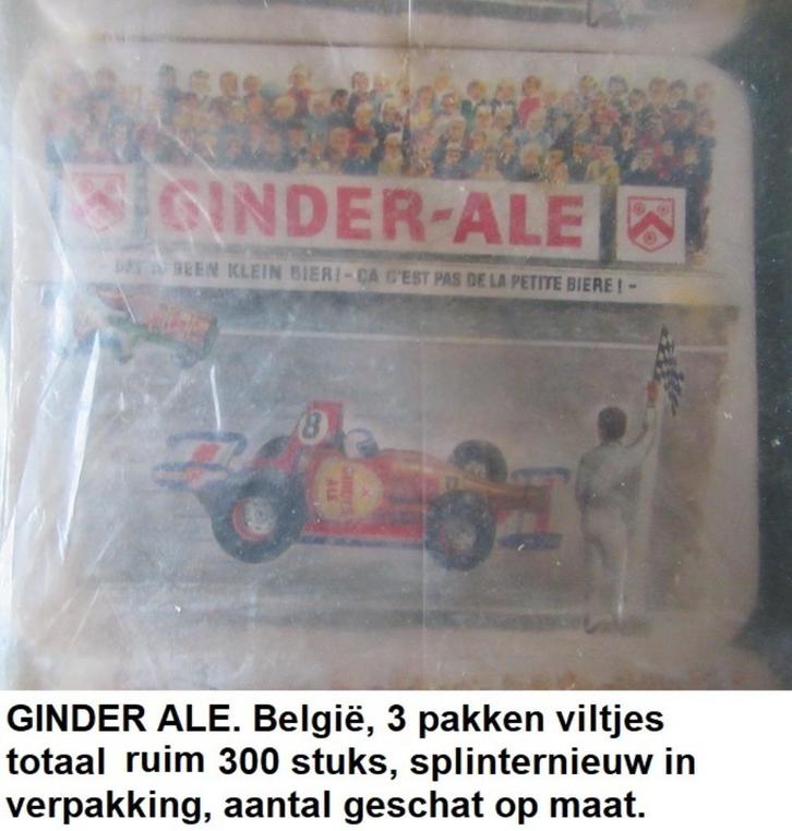 GINDER ALE, 3 pakken bierviltjes, circa 300 stuks, Verzamelen, Biermerken, Nieuw, Viltje(s), Overige merken, Ophalen of Verzenden