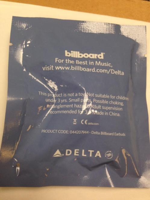 Delta Air Lines / Billboard oortelefoons Earphones, Verzamelen, Luchtvaart en Vliegtuigspotten, Nieuw, Overige typen, Ophalen of Verzenden