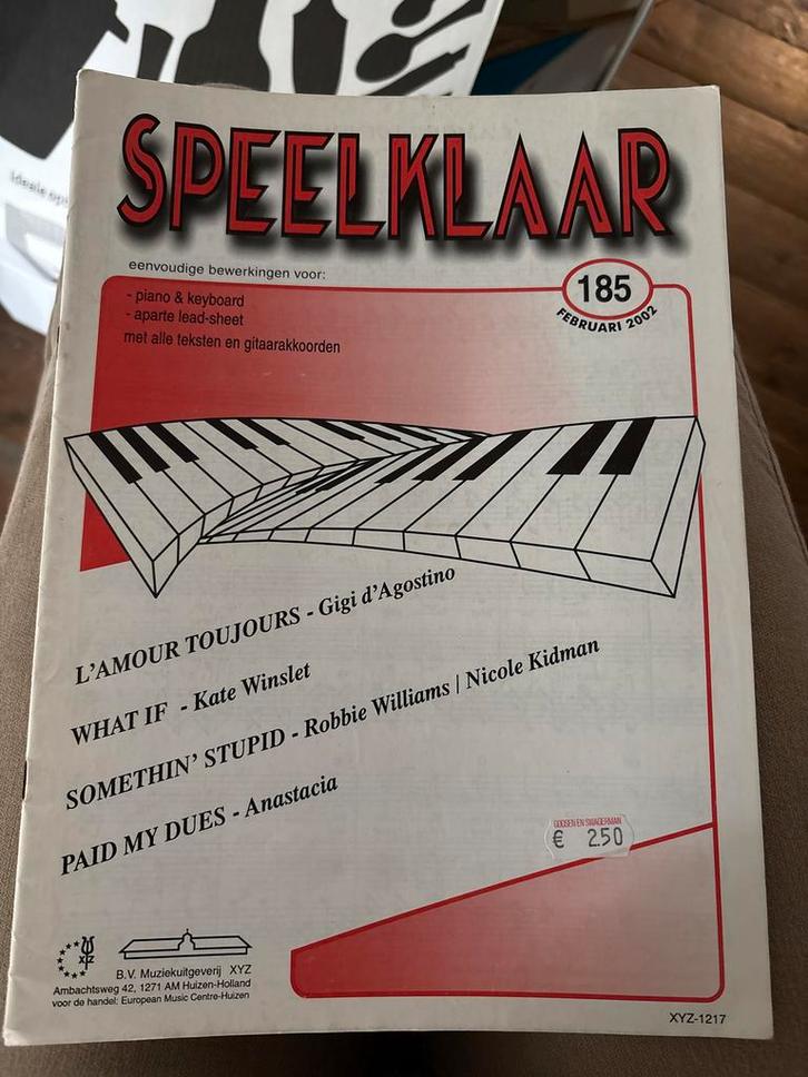 Speelklaar Muziekboek - Februari 2002, Muziek en Instrumenten, Bladmuziek, Zo goed als nieuw, Artiest of Componist, Populair, Piano