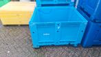 opslagbak, Palletbak, verhuisbox  blaauw 120 x 100 x 76 cm, Ophalen, Kunststof, Gebruikt, 100 tot 150 cm