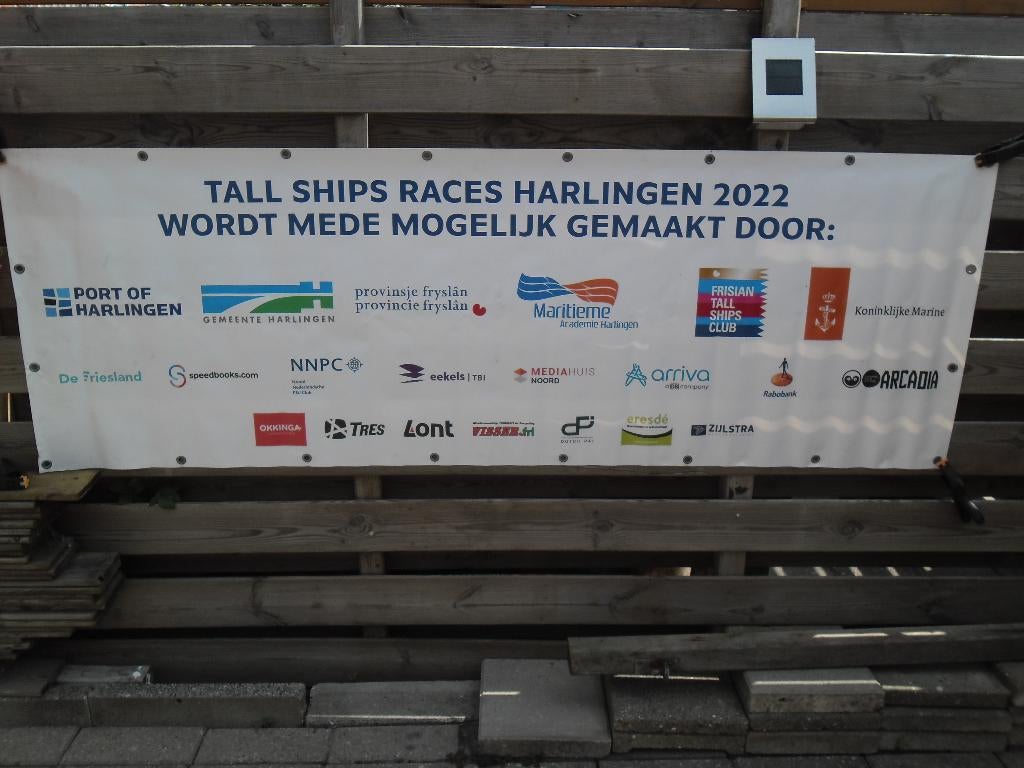 scheepvaart   canvas  reclamedoek, Verzamelen, Ophalen, Gebruikt, Reclamebord